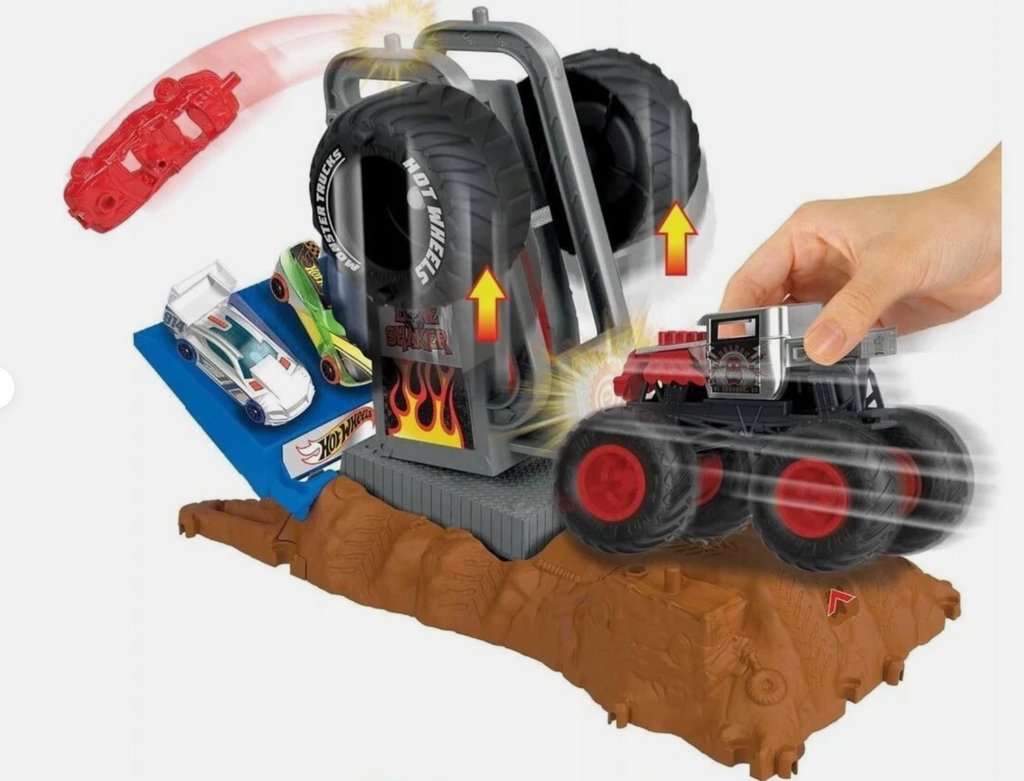 Hot Wheels Monster Trucks Bone Shaker Tire Press Challenge Pack