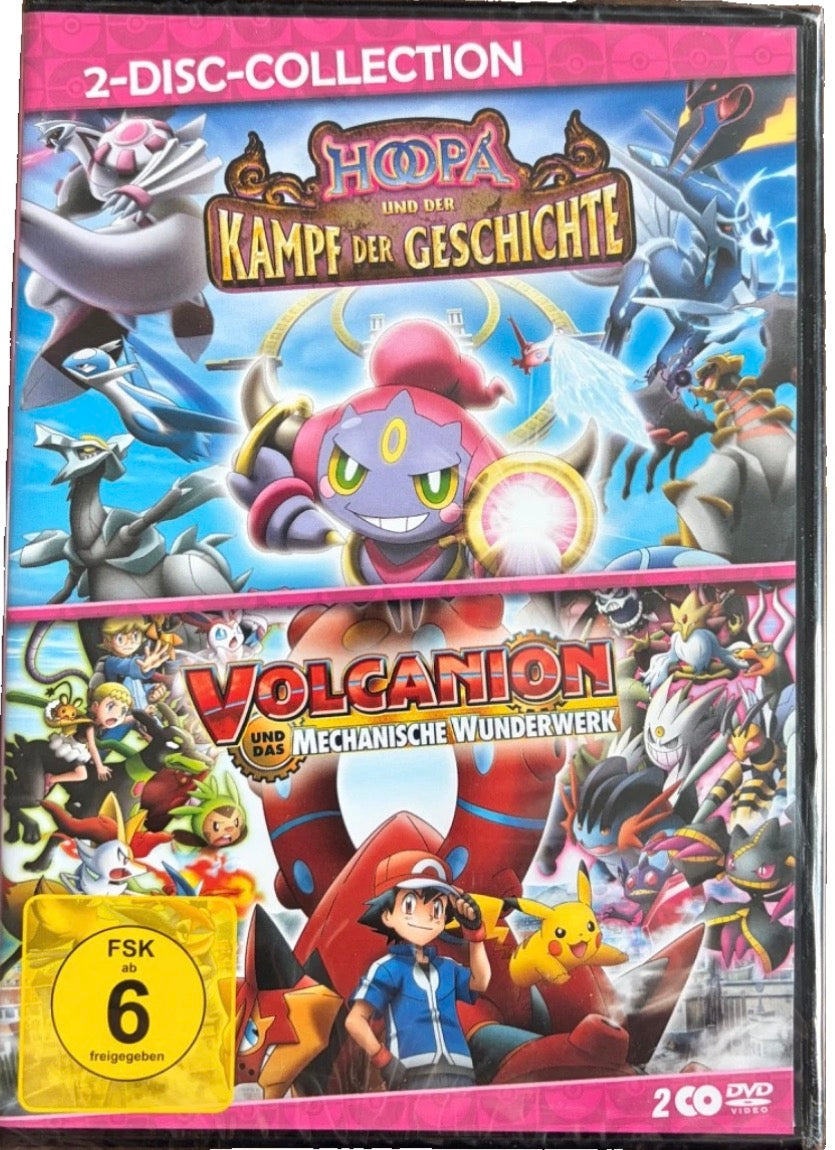 Pokémon 2 Filme - DVD - NEU - Hoopa und der Kampf der Geschichte und Volcanion