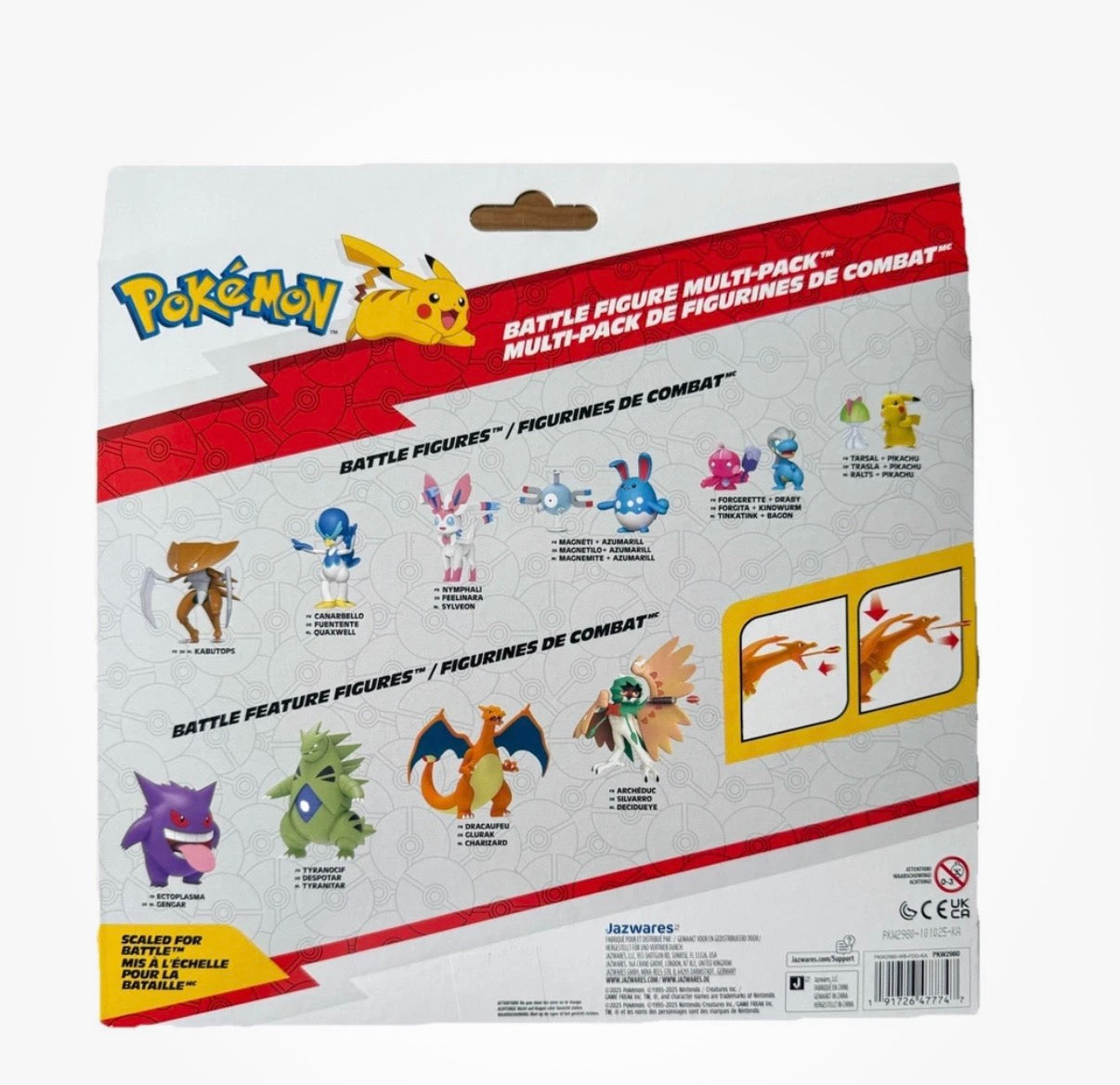 Pokemon Battle Figure Multipack Glurak, Evoli, Lauchzelot